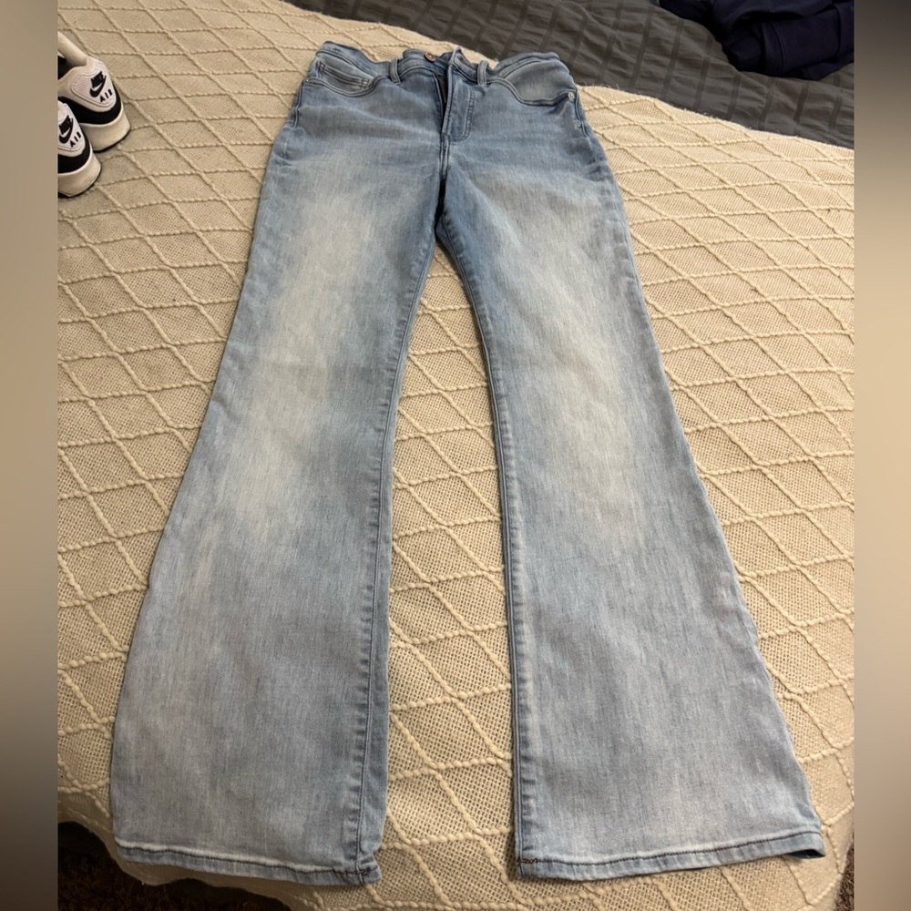 Express Light Wash Flare Jeans 4R